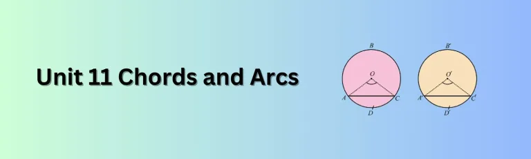 Unit 11 Chords and Arcs
