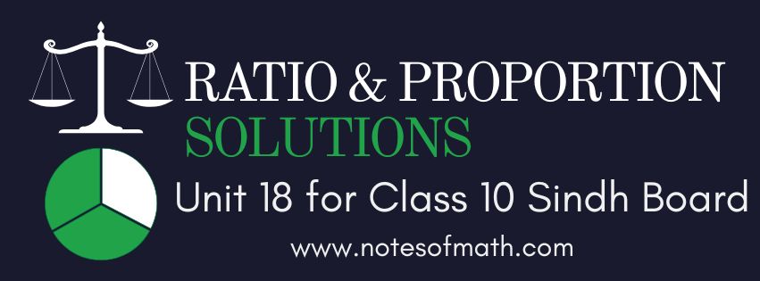 Solutions of Unit 18 Class 10 Math Sindh Board 1 Solutions of Unit 18 Class 10 Math Sindh Board