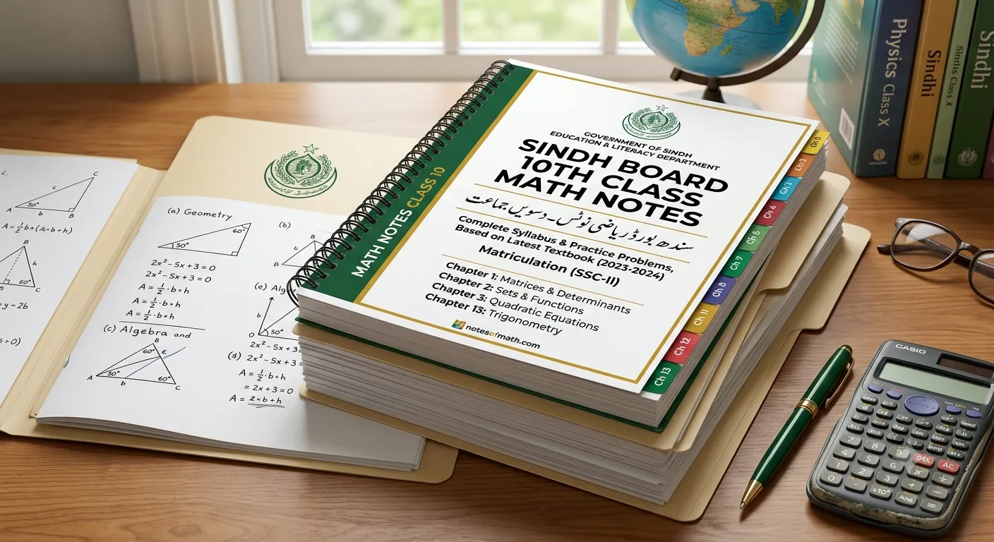 Sindh Board 10 Class Math Notes – Unit-Wise Solved Exercises (PDF Downloads) 1 10 Class Math Solutions for Sindh Board