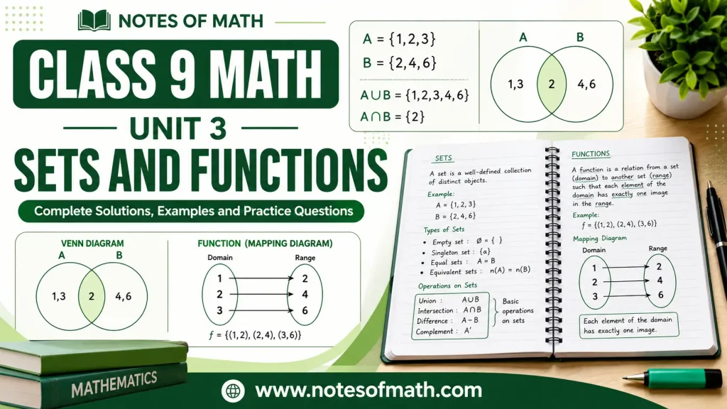 Unit 3 Class 9 Math Solutions – Set and Functions 1 Unit 3 Class 9 Math Solutions
