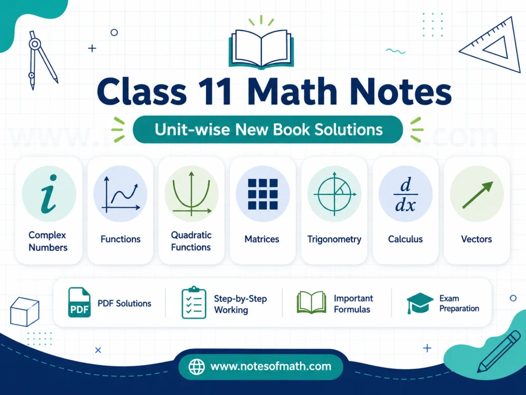 Class 11 Math Notes and Solutions PDF 1 class 11 math notes free pdf downloads and unit guides