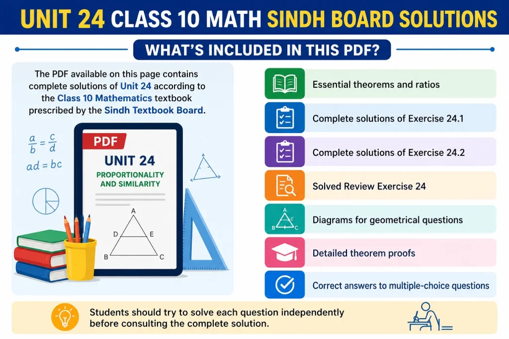 Unit 24 Class 10 Math Sindh Board Solutions 1 Unit 24 Class 10 Math Sindh Board Solutions Covered Topics